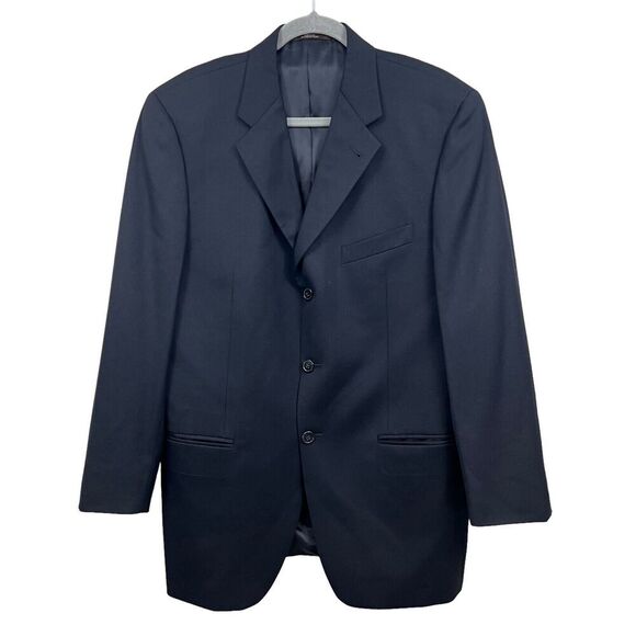 Joseph Abboud Mens Wool Blazer‎ Suit Double Vent 3 Button Lined Navy Size 40R - Picture 1 of 8